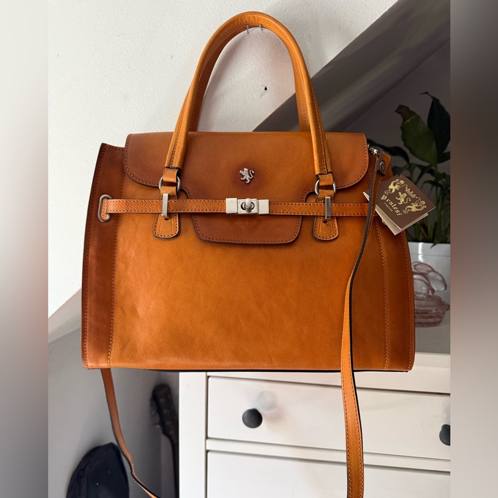 PRATESI leather satchel NWT